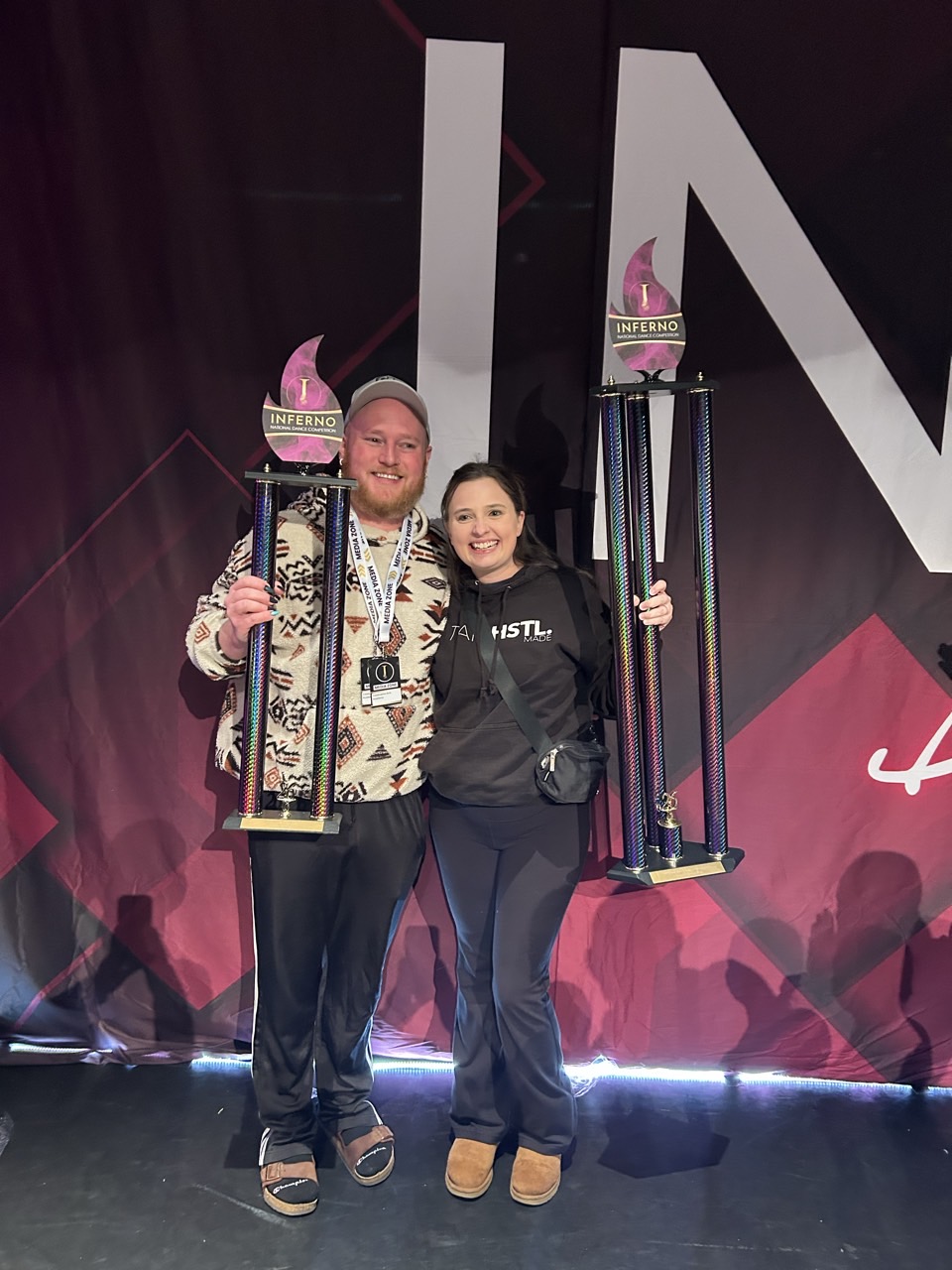 Dixon Bowles with trophies at competition