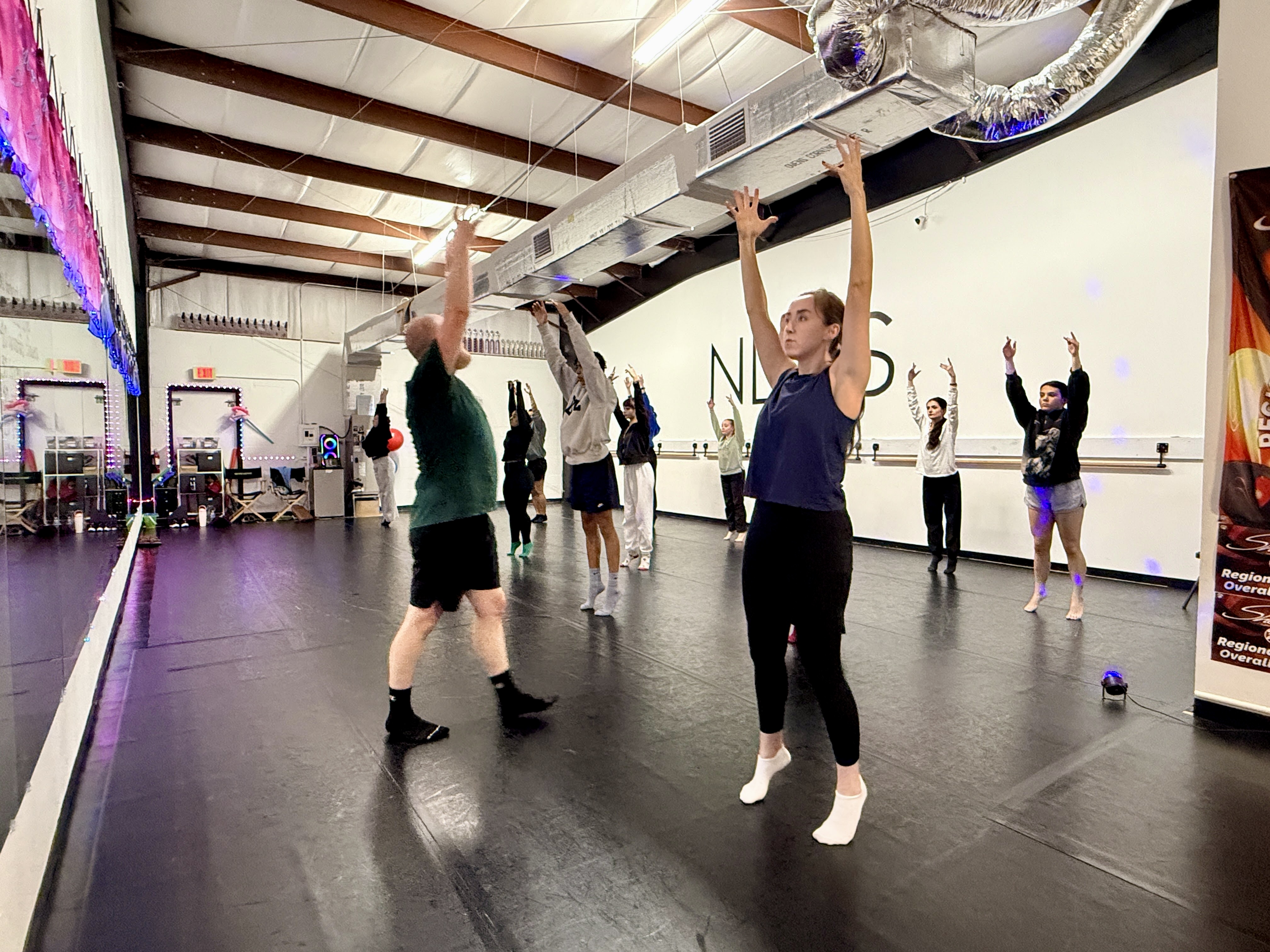 Dancers in technique class