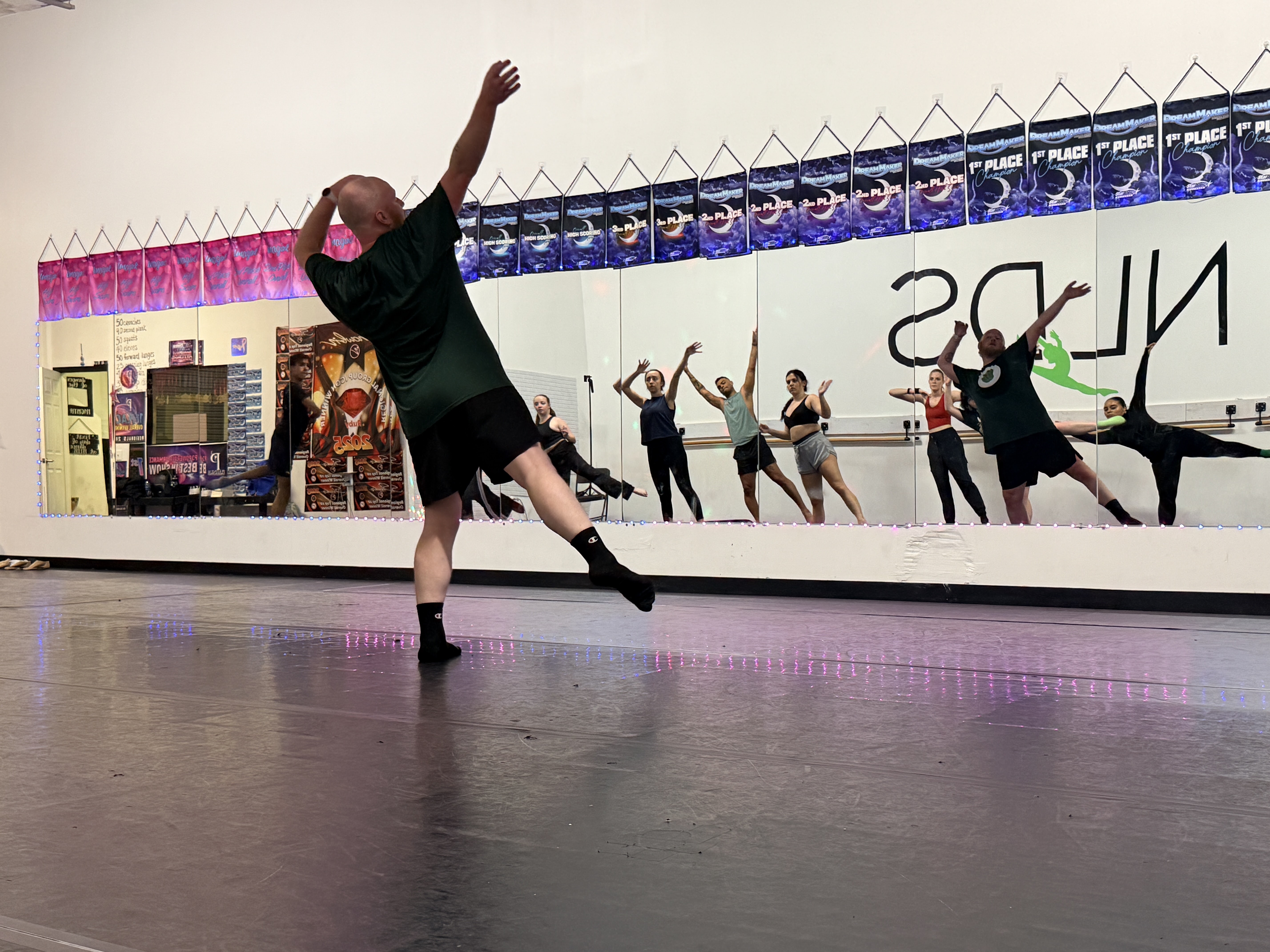 Dixon teaching a modern dance class