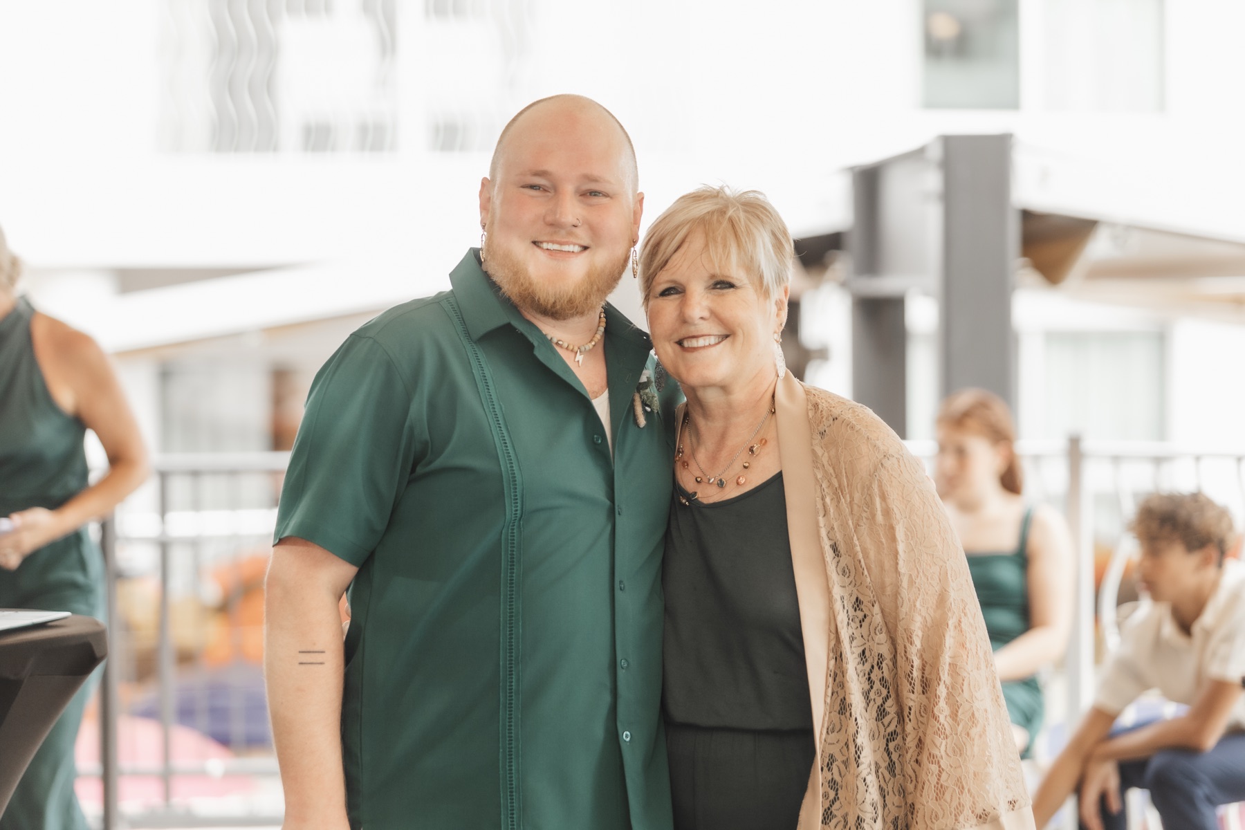 Dixon and his mom Tamara at his wedding