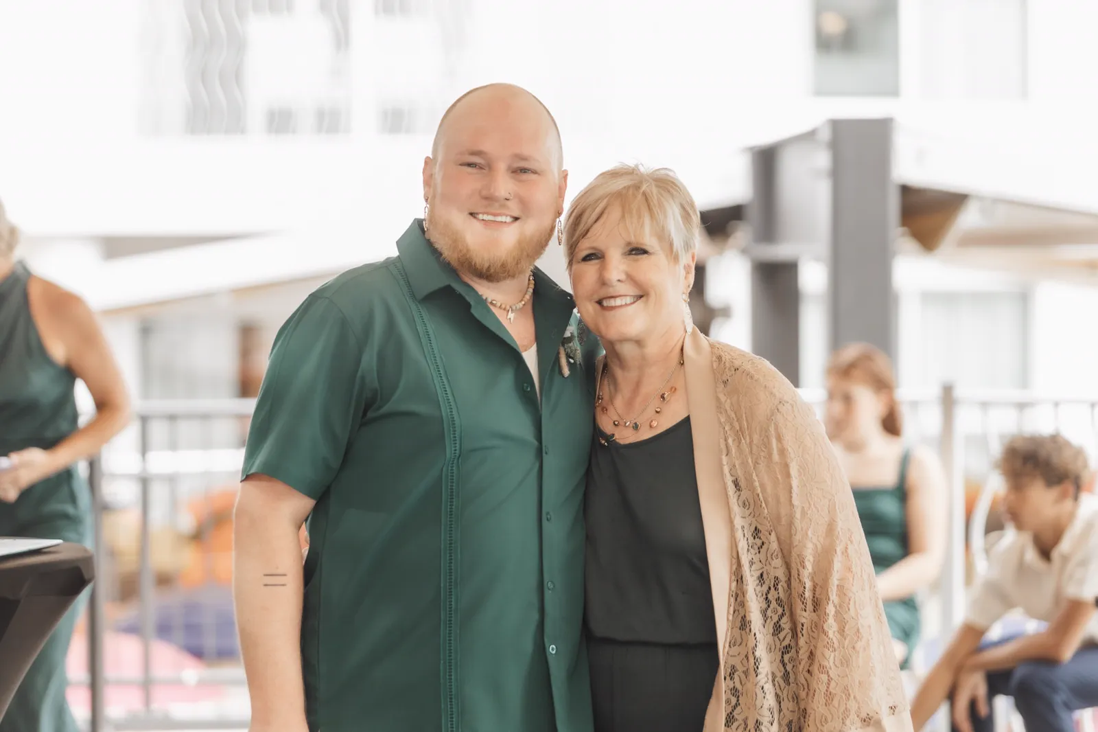 Dixon and his mom Tamara at his wedding