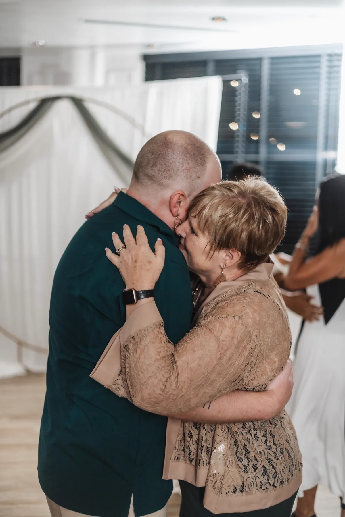 Dixon and his mom Tamara on the wedding dance floor